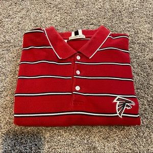 Red Vintage Atlanta Falcons Golf Shirt Polo